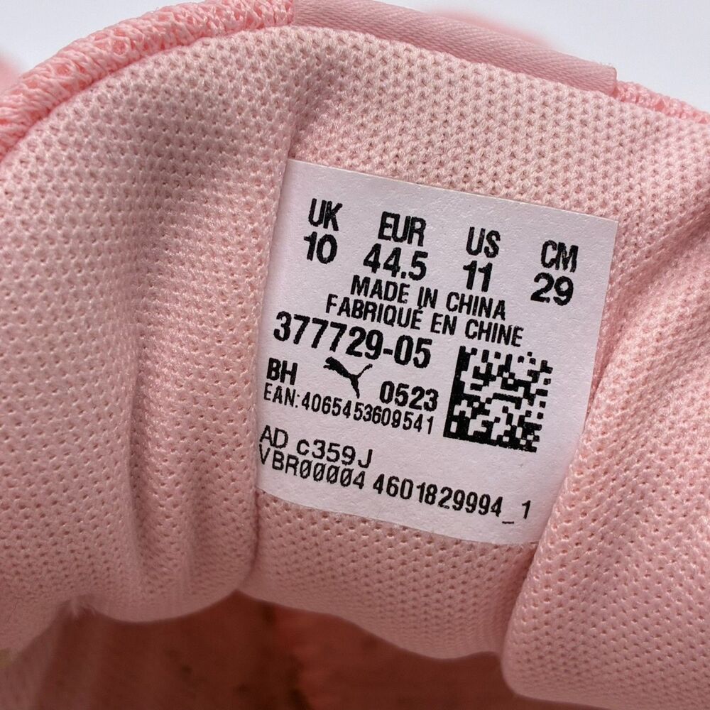 Puma Mens Size 11 Pink Rose Gold Mesh Athletic Running Training Shoes Sneakers - Picture 6 of 7